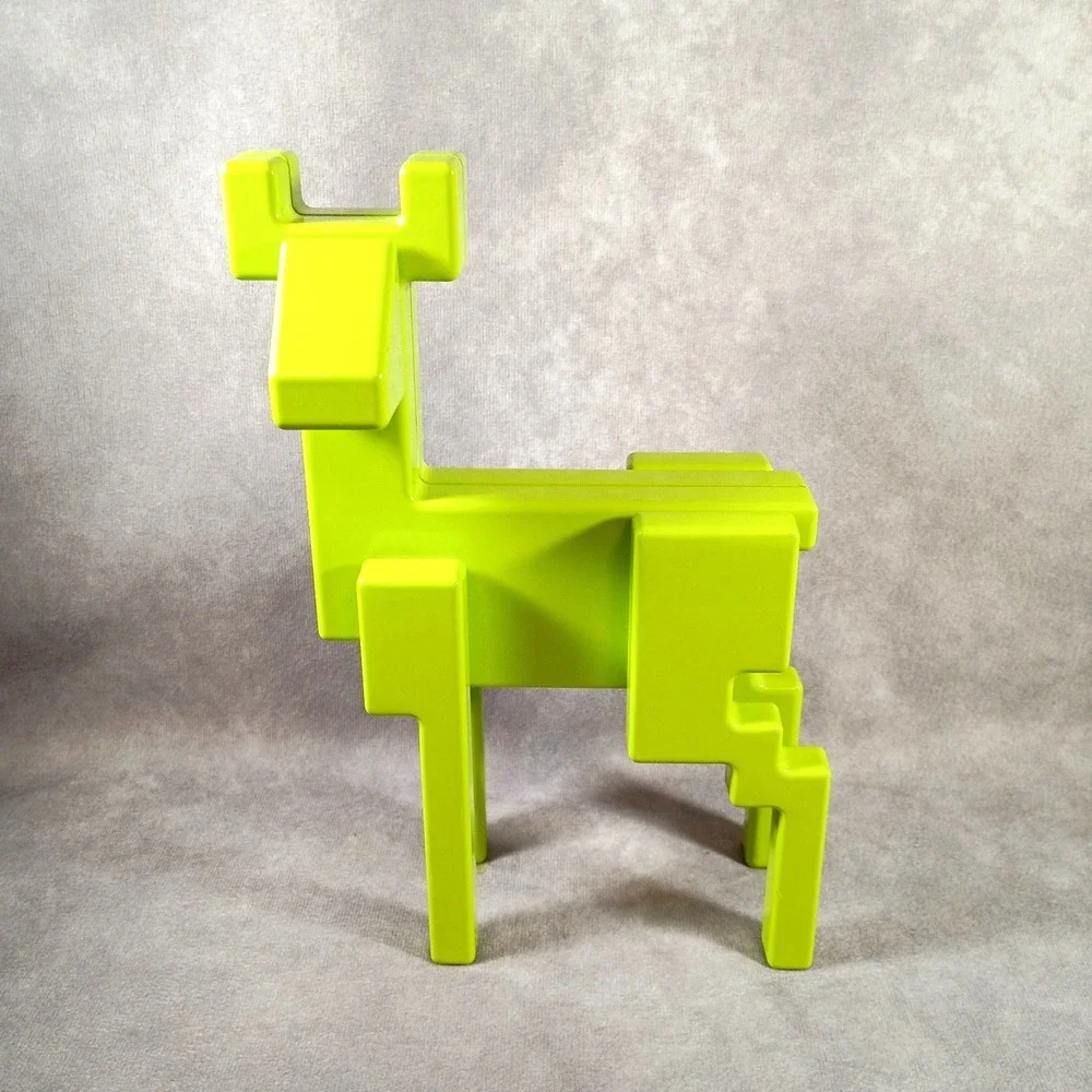 IKEA Monika Mulder Deer Figurine Green Metal Modern Geometric Decor